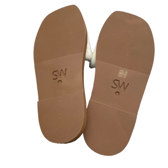 New Stuart Weitzman Cammy Shearling Slides White Size 10B US 40.5 EUR - Picture 5 of 5